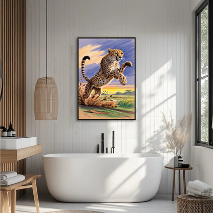 Biegnący Gepard Plakat