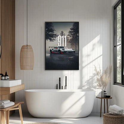 Porsche 911 z Krajobrazem Plakat