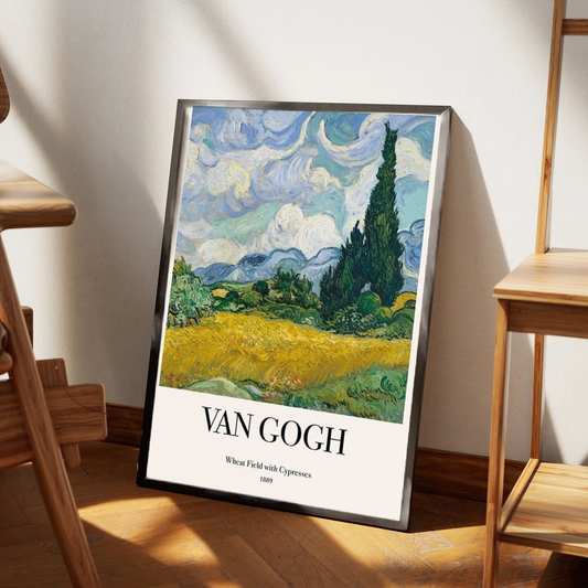 Van Gogh - Wheat Field with Cypresses Plakat