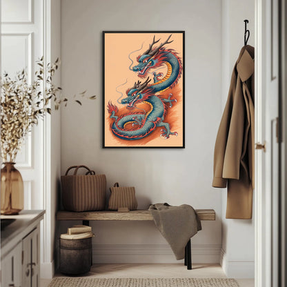 Dragon W Chińskim Stylu Plakat