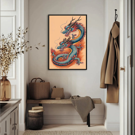 Dragon W Chińskim Stylu Plakat