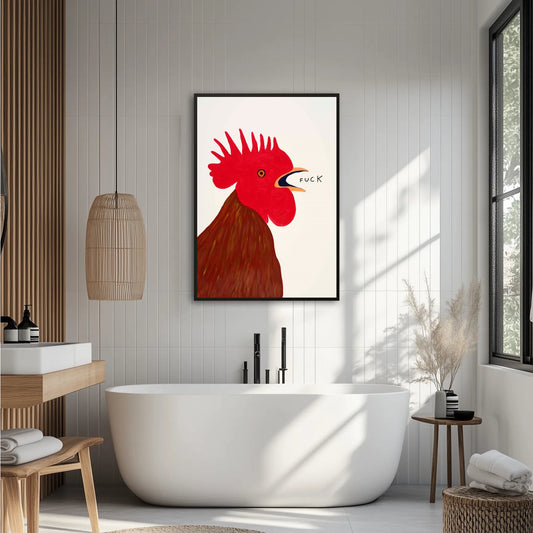 Wkurzony kogut Plakat