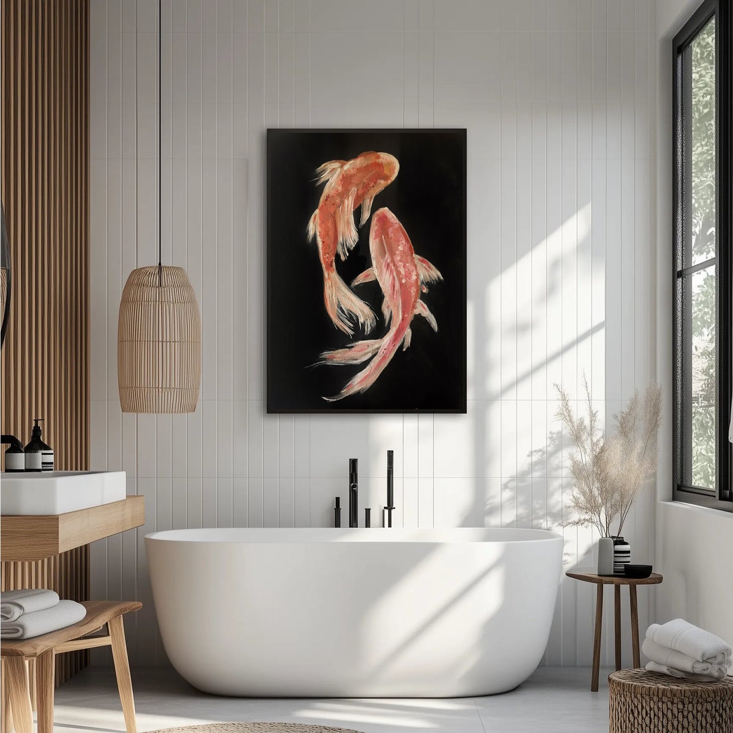 Dwie Ryby Koi Plakat