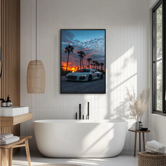 Audi R8 Palmowy Blask Plakat