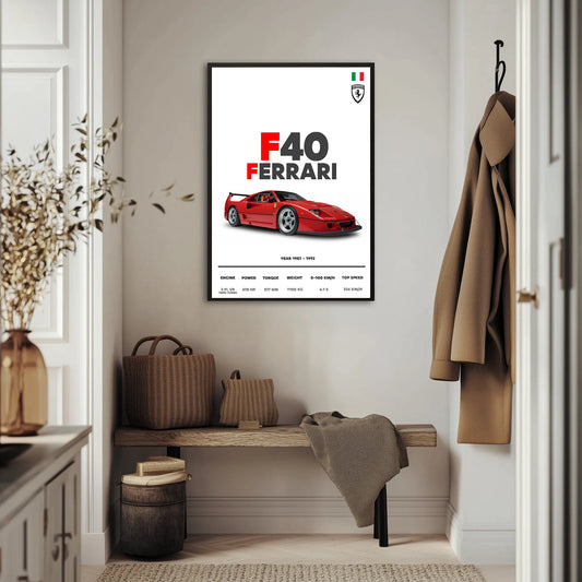 Ferrari F40 Plakat