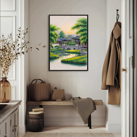 Ogród Suzhou O Świcie Obraz