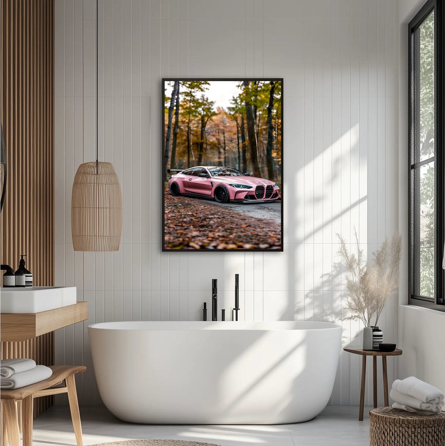 Różowe BMW M4 G82 Plakat