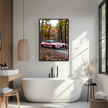 Różowe BMW M4 G82 Plakat