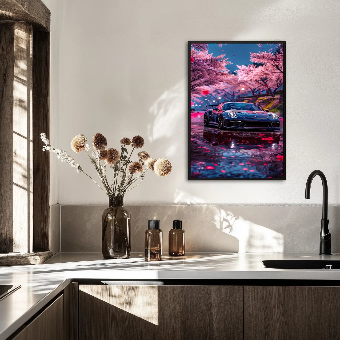 Porsche 911 GT3 Nocna Sakura Plakat
