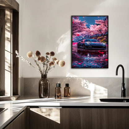 Porsche 911 GT3 Nocna Sakura Plakat