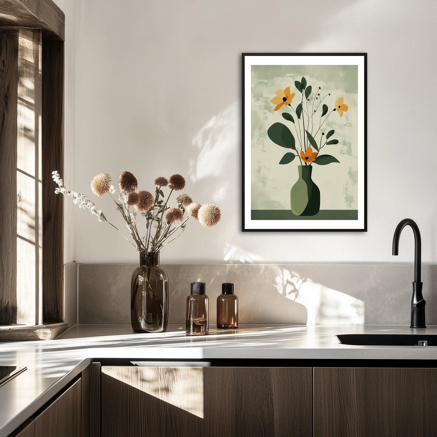 Minimalistyczny bukiet Plakat