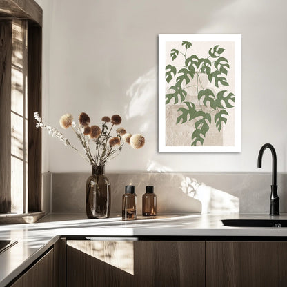 Liściasty design Obraz