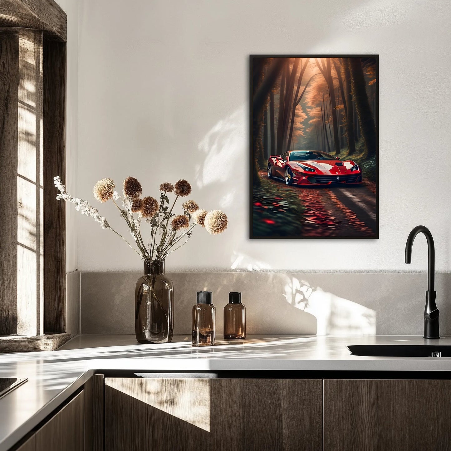 Ferrari 812 GTS Jesienny Szlak Plakat
