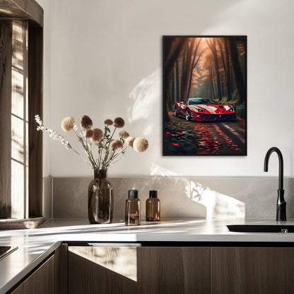 Ferrari 812 GTS Jesienny Szlak Plakat