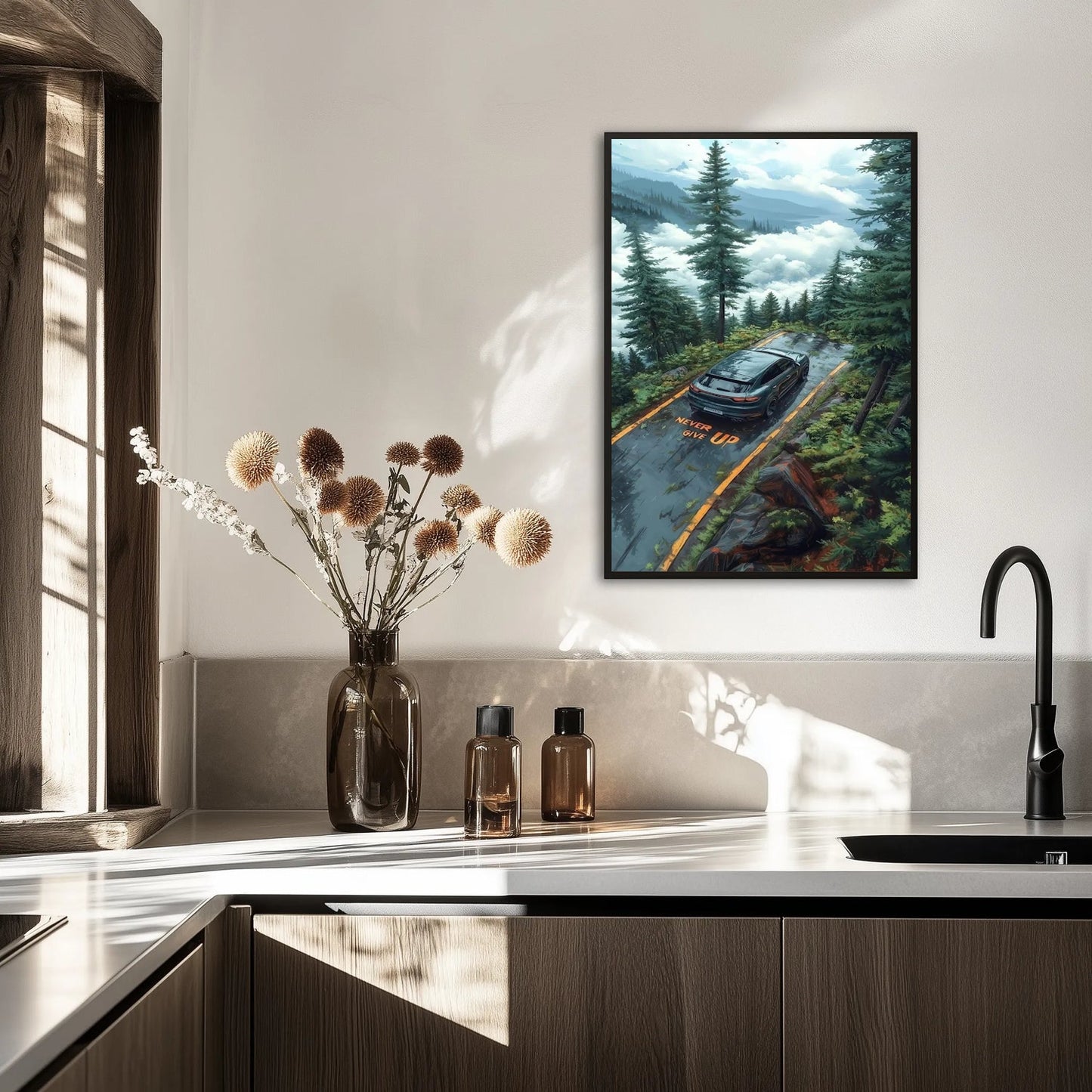 Porsche Cayenne Nad Przepaścią Plakat