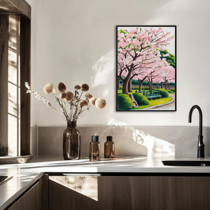 Kwitnące Sakury W Parku Japońskim 2 Plakat