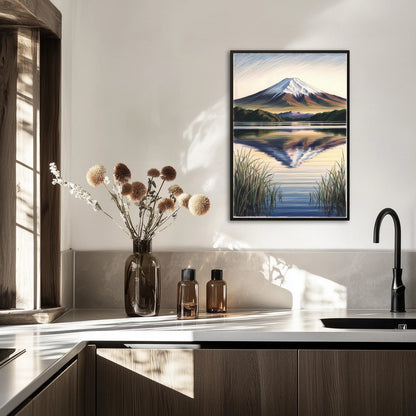 Fujisan Na Tle Jeziora Kawaguchi Plakat