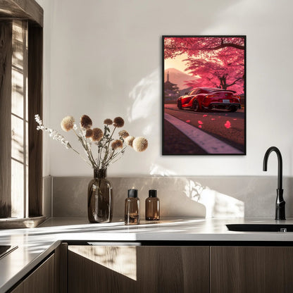 Toyota Supra Różany Horyzont Plakat