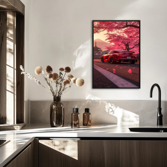 Toyota Supra Różany Horyzont Plakat