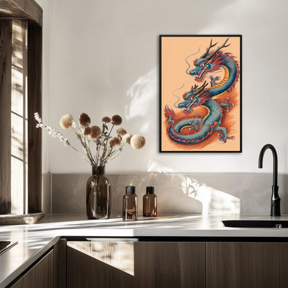 Dragon W Chińskim Stylu Plakat