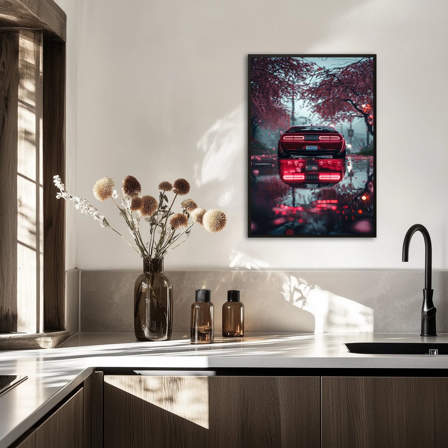 Dodge Challenger SRT Różana Noc Plakat