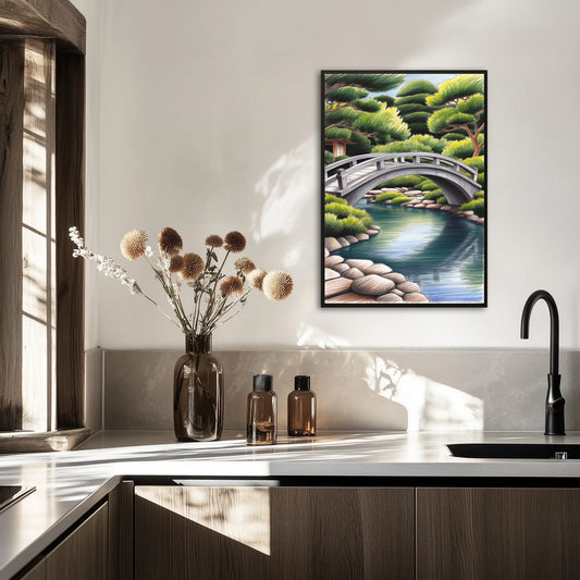 Japoński Most Nad Ogrodem Zen 2 Plakat