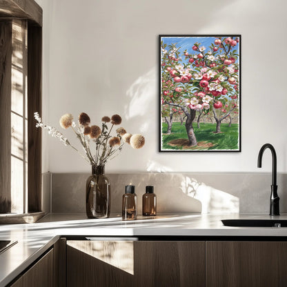 Kwitnące Jabłonie W Korei Plakat