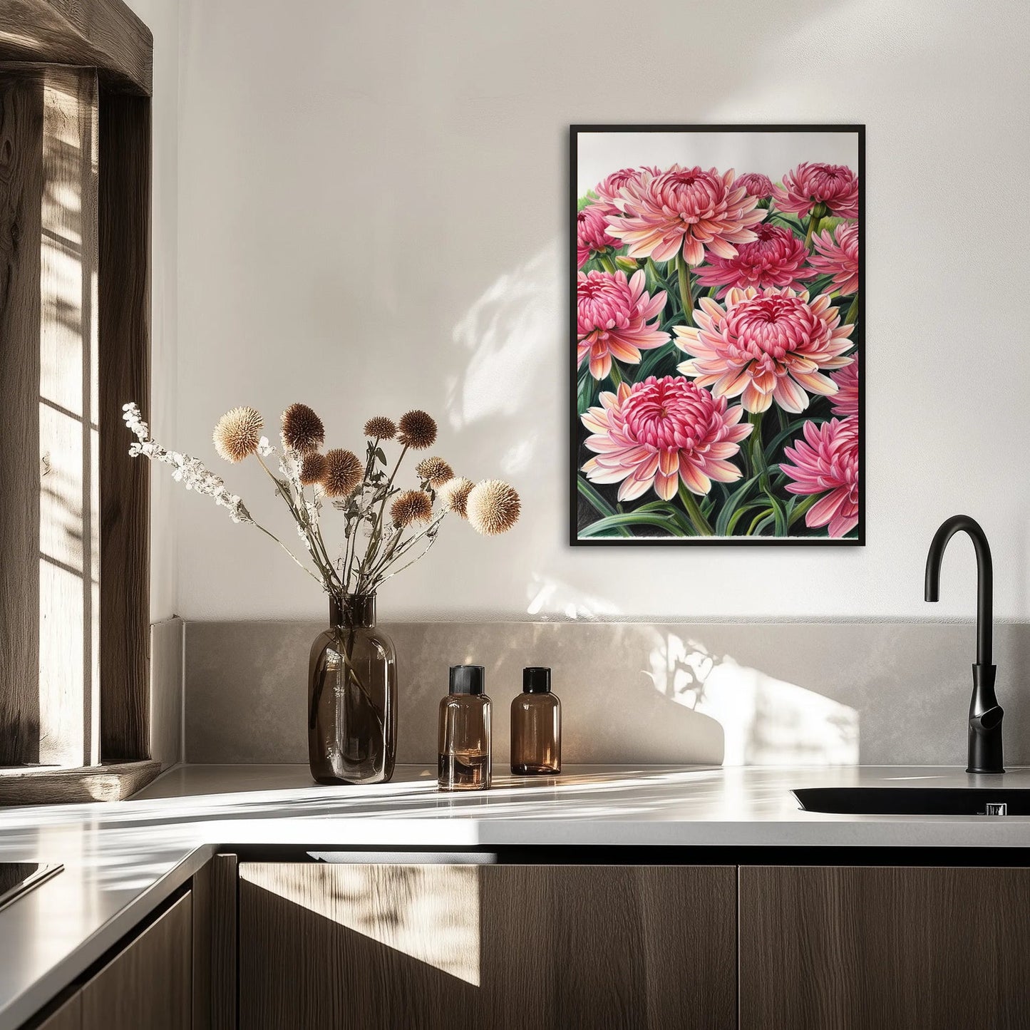 Japońskie Chryzantemy Plakat