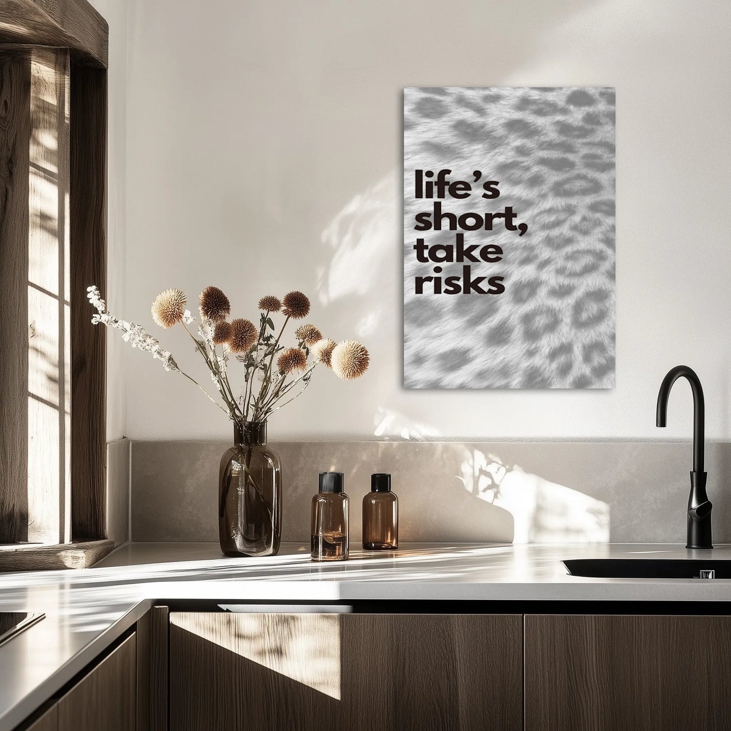 Life's short, take risks Obraz