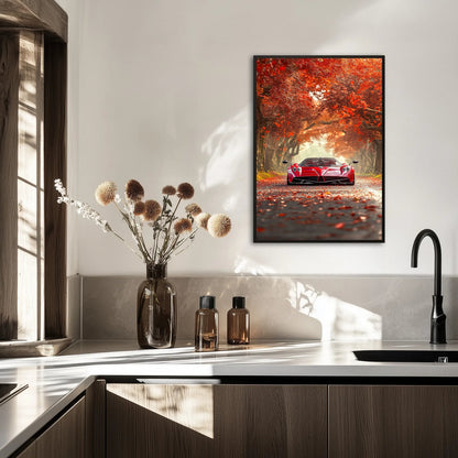 Pagani Huayra na Tle Lasu Plakat