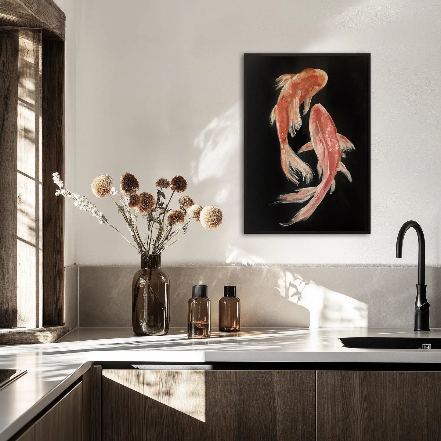 Dwie Ryby Koi Plakat