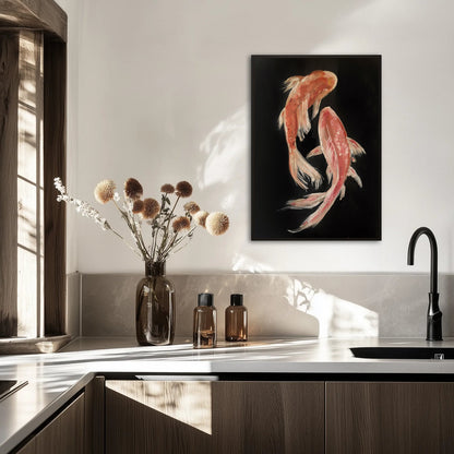 Dwie Ryby Koi Plakat