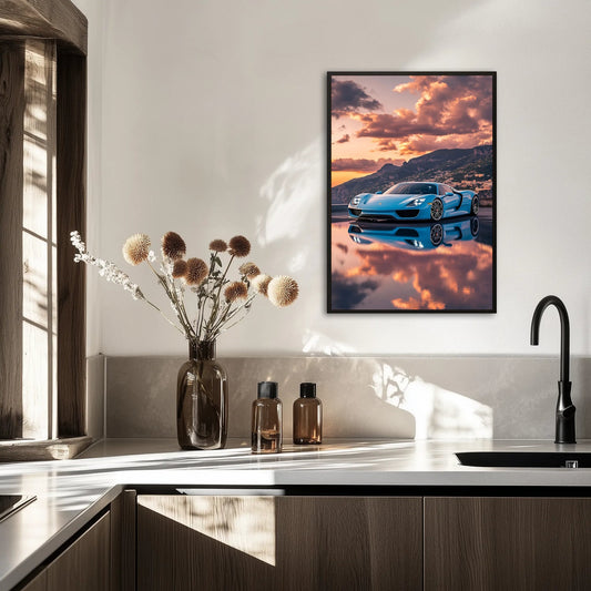 Porsche 918 Spyder Górskie Niebo Plakat
