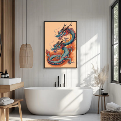 Dragon W Chińskim Stylu Plakat