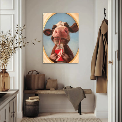 Mleczny portret krowy Obraz