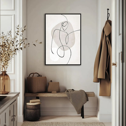 Beige Line Woman Plakat