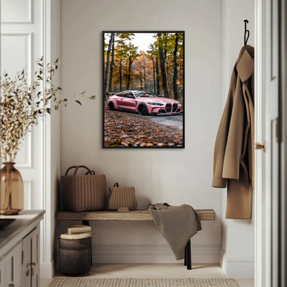 Różowe BMW M4 G82 Plakat