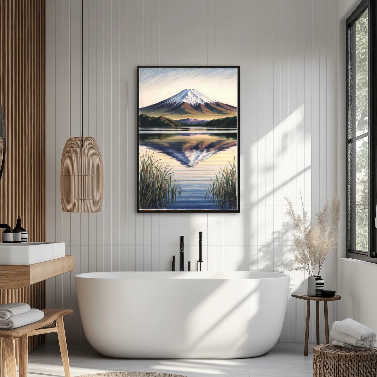 Fujisan Na Tle Jeziora Kawaguchi Plakat