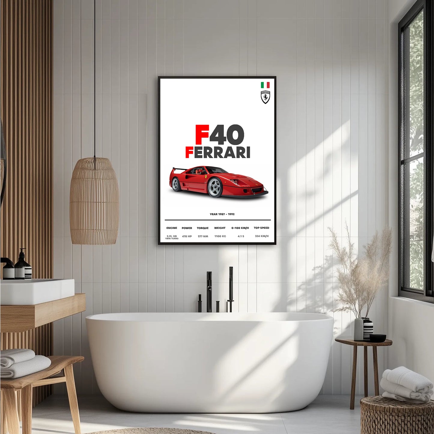 Ferrari F40 Plakat