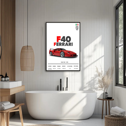 Ferrari F40 Plakat