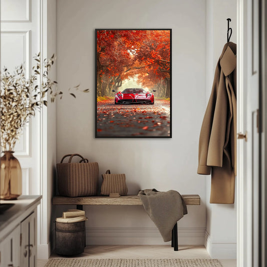 Pagani Huayra na Tle Lasu Plakat