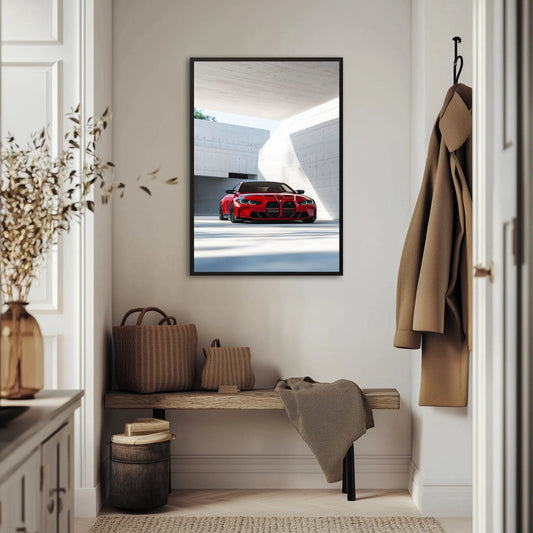 BMW M3 W Cieniu Betonu Plakat