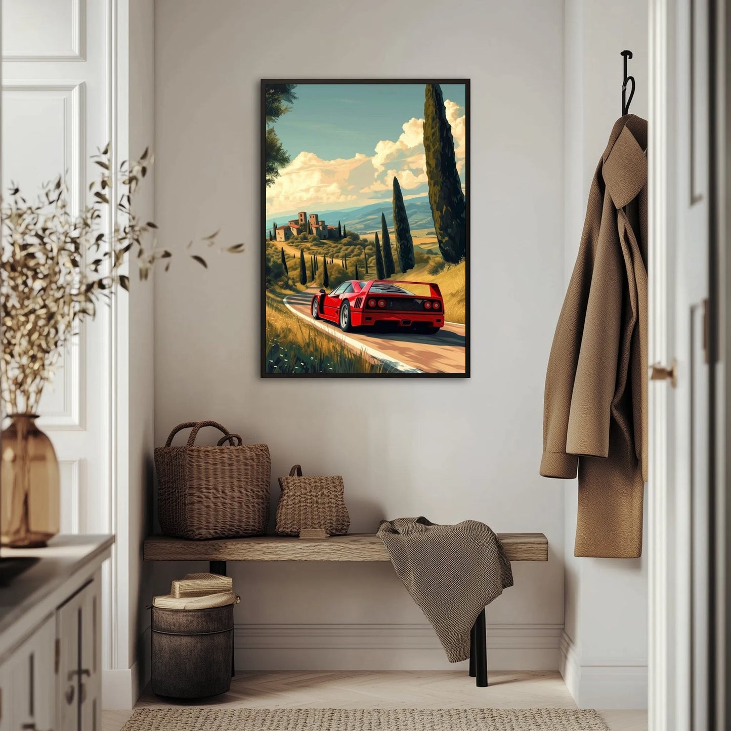 Ferrari F40 Toskański Szlak Plakat