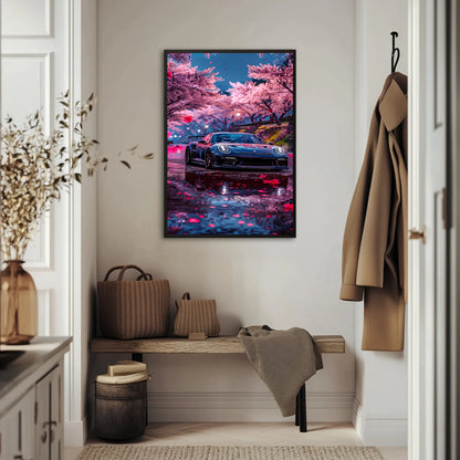 Porsche 911 GT3 Nocna Sakura Plakat