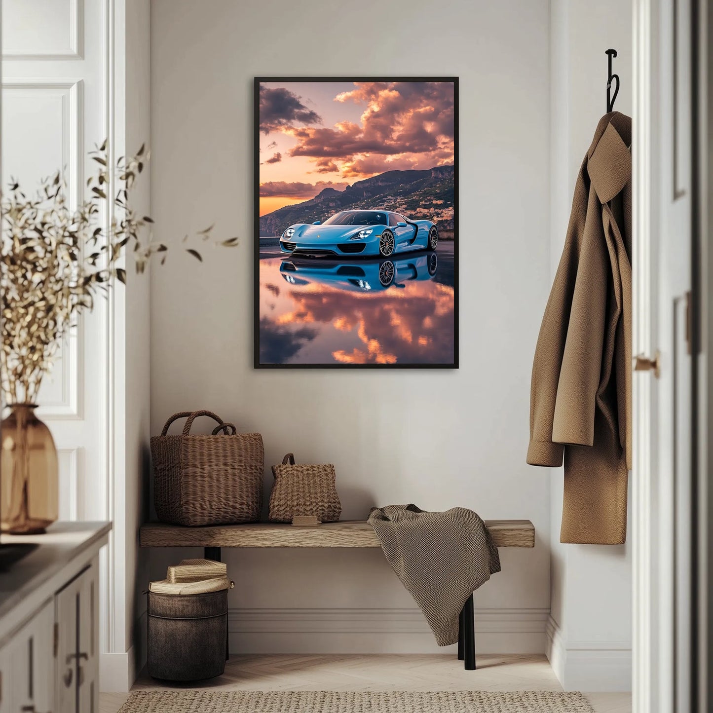 Porsche 918 Spyder Górskie Niebo Plakat