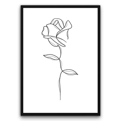 Beige Line Rose Plakat