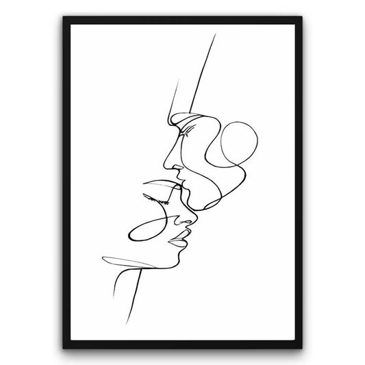 Beige Line Couple 2 Plakat