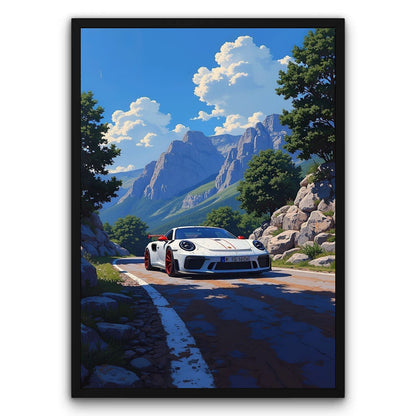 Porsche 911 GT3 RS Alpejska Droga Plakat