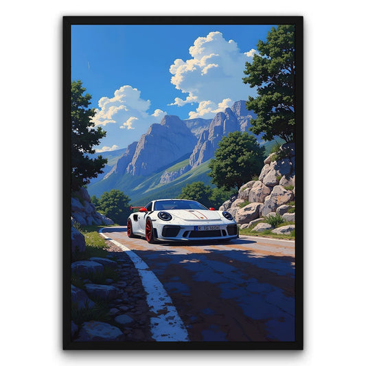 Porsche 911 GT3 RS Alpejska Droga Plakat