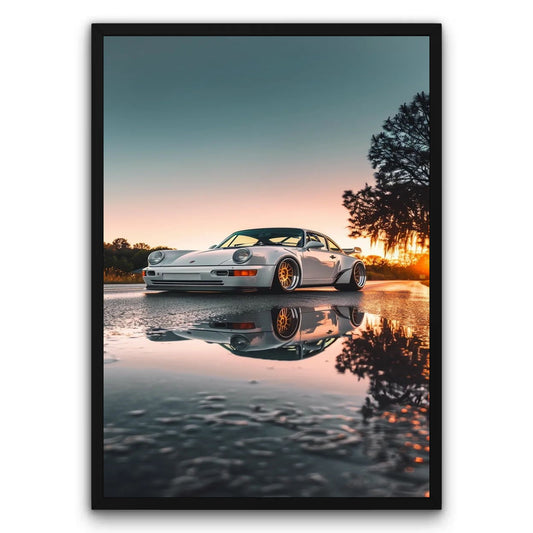 Porsche 911 Złoty Zachód Plakat